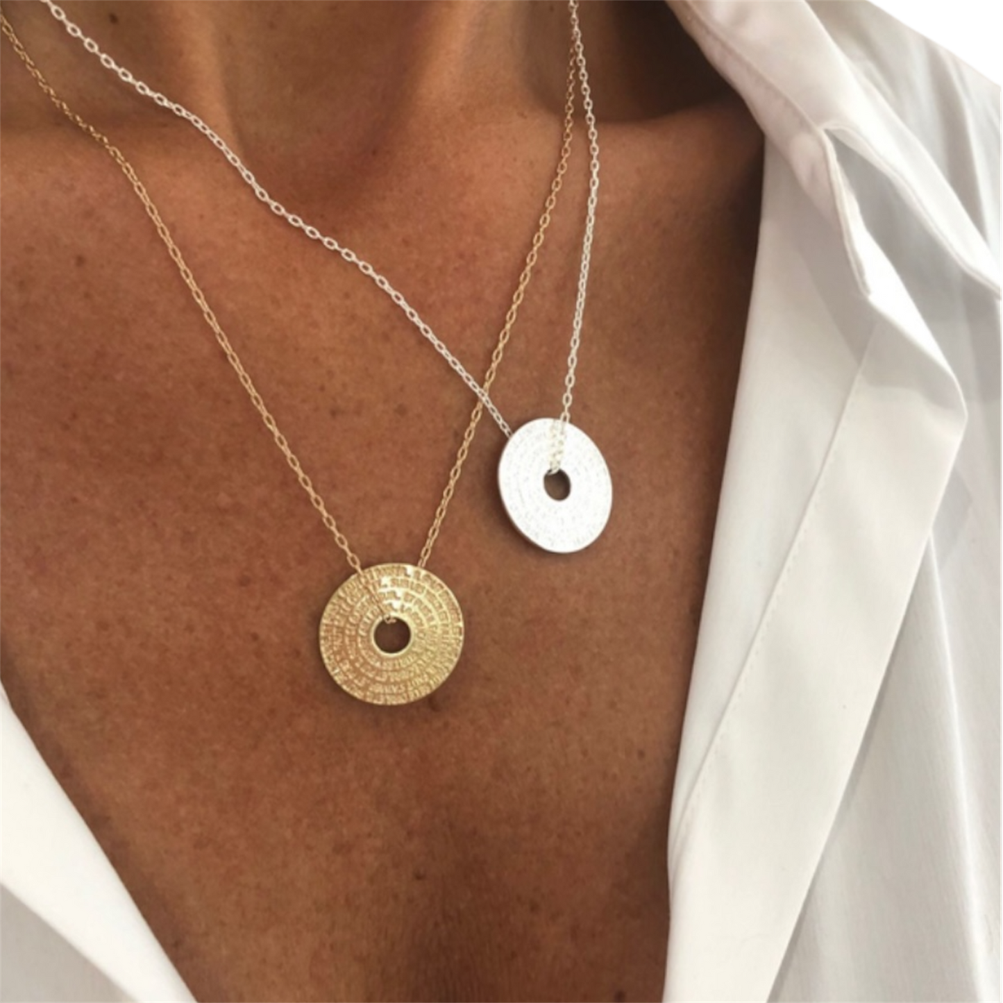 Hugo 1 - Collier Médaille Donut (2 cm)