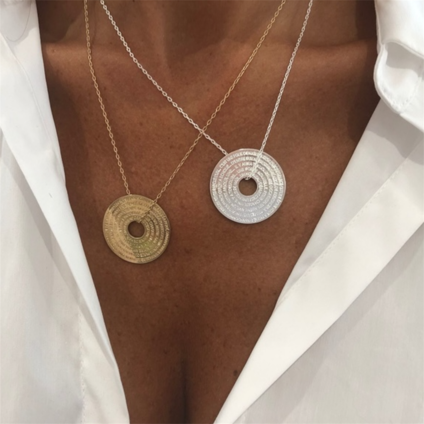 Hugo 2 - Collier Médaille Donut 2.5cm