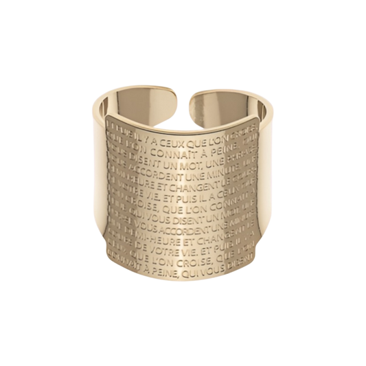 Hugo 2 - Bague Plaque