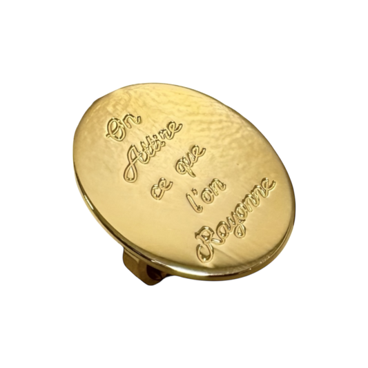 Bague Astre "on attire ce que l'on rayonne" (Good Vibes)