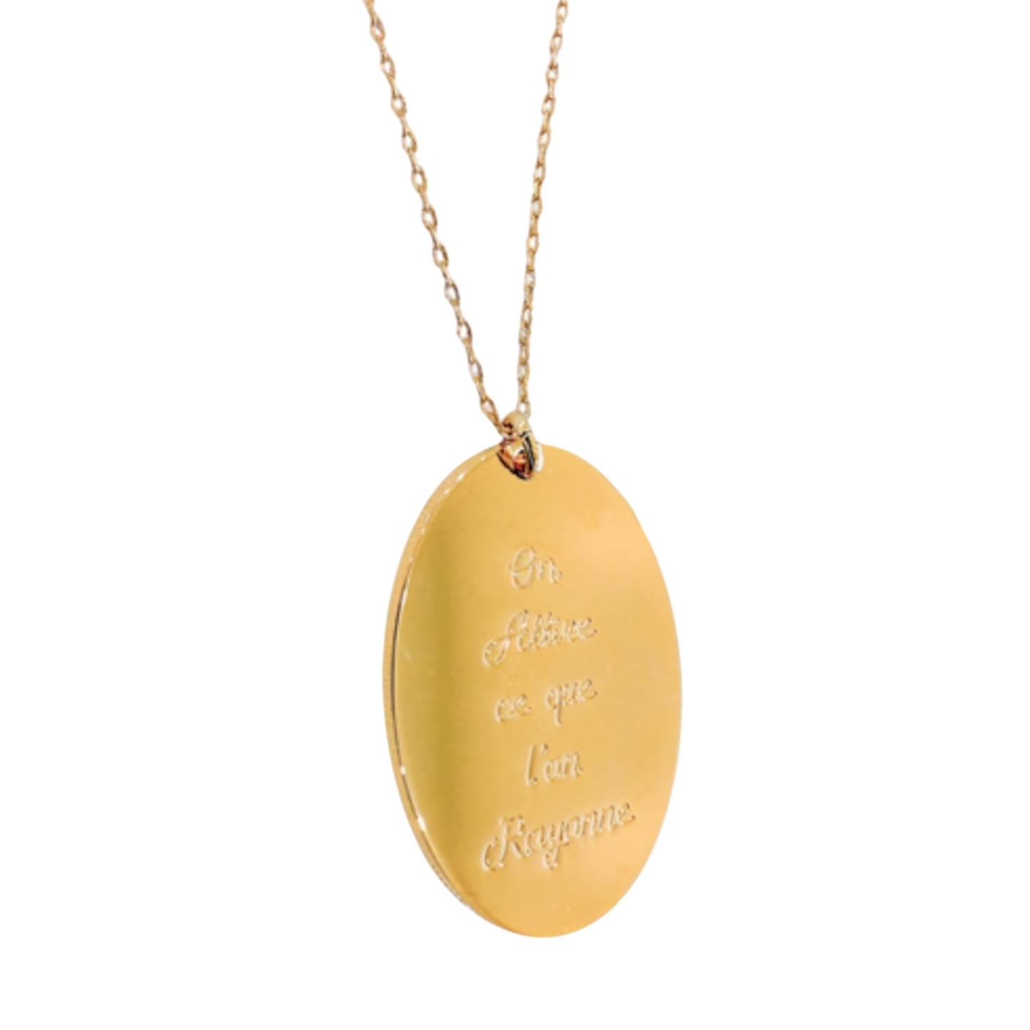 Médaille Astre "on attire ce que l'on rayonne" (Good Vibes)