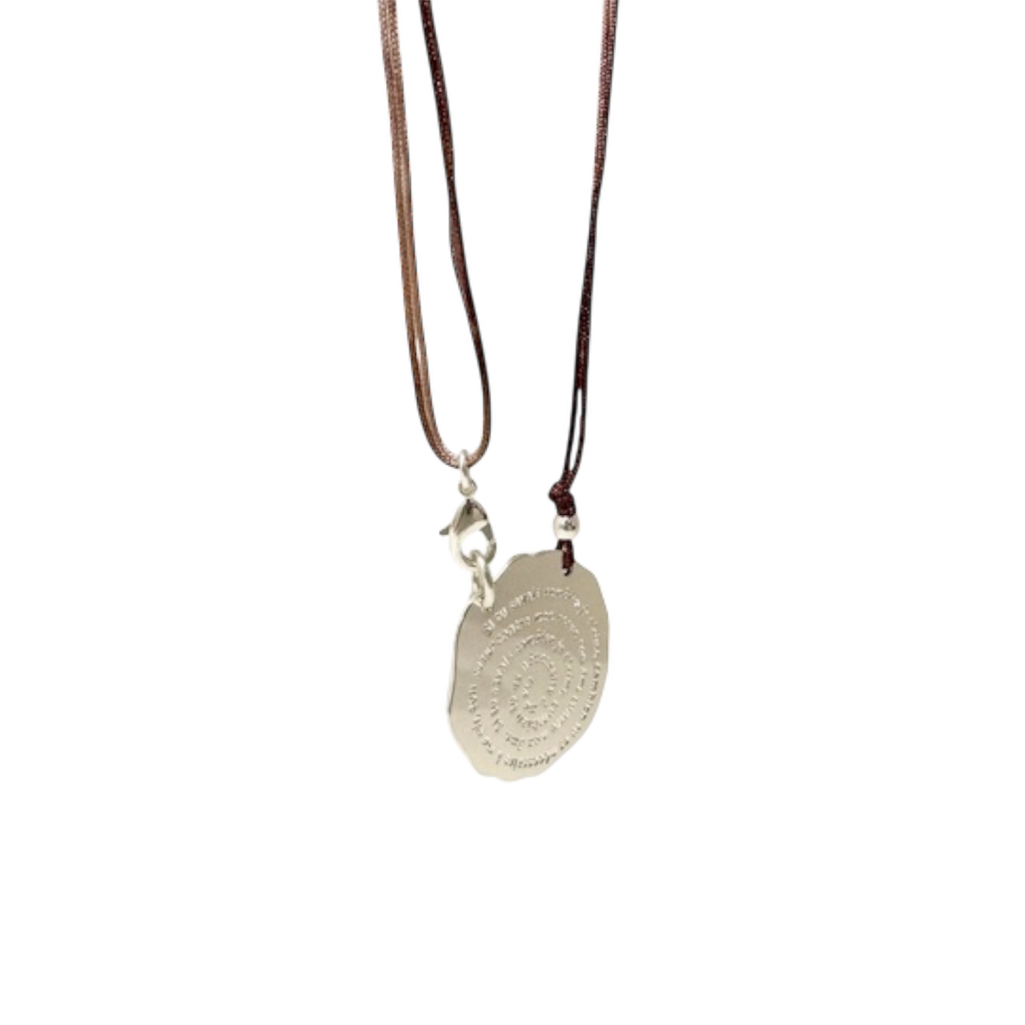 Hugo 3 - Collier Médaille Cordon (Argent)