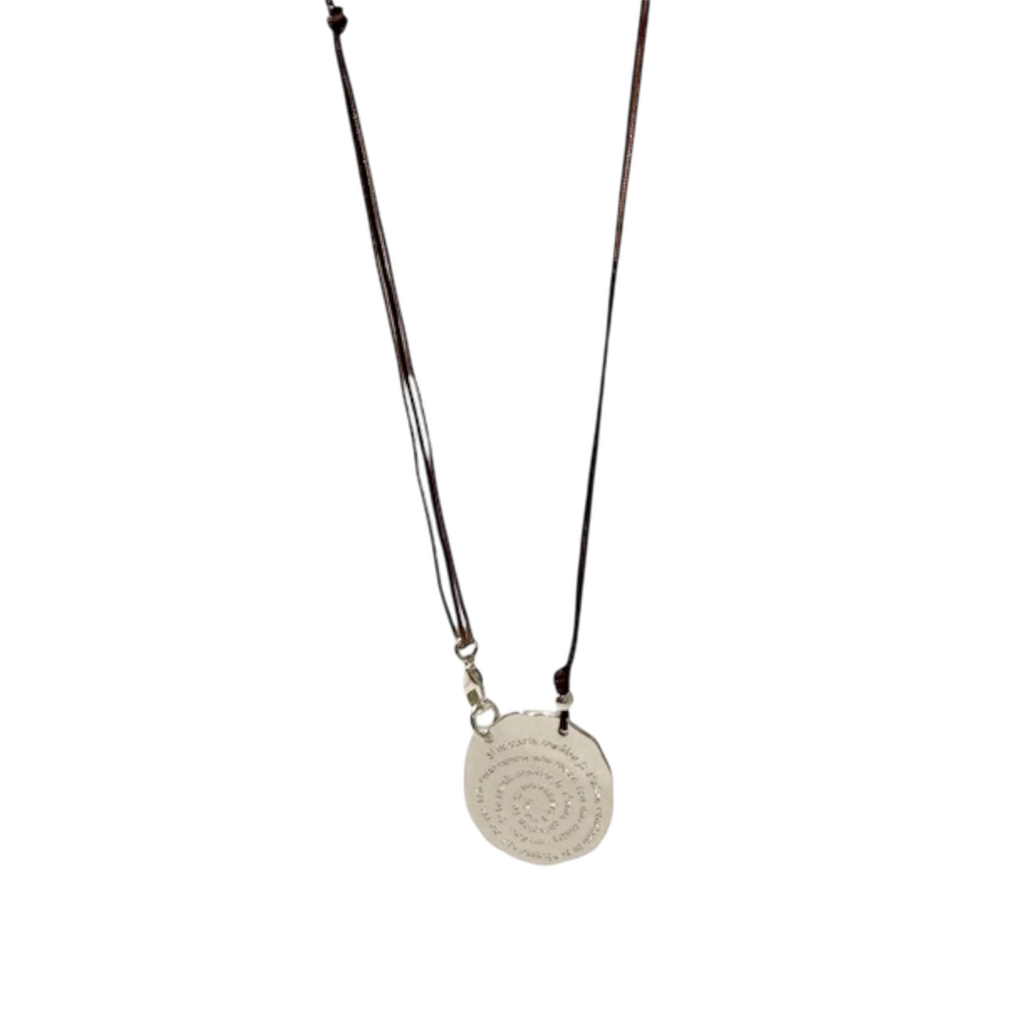 Hugo 3 - Collier Médaille Cordon (Argent)