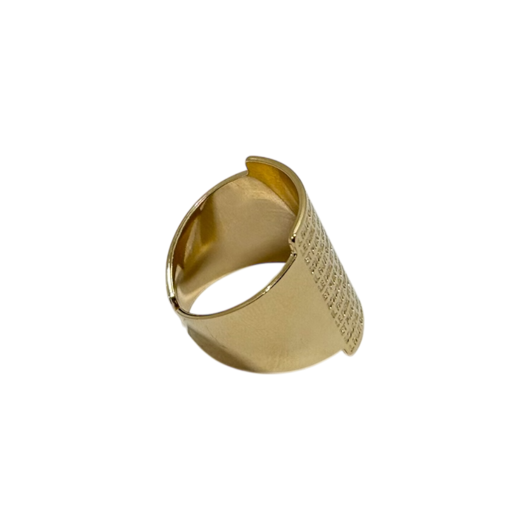 HUGO 1 - Bague Plaque