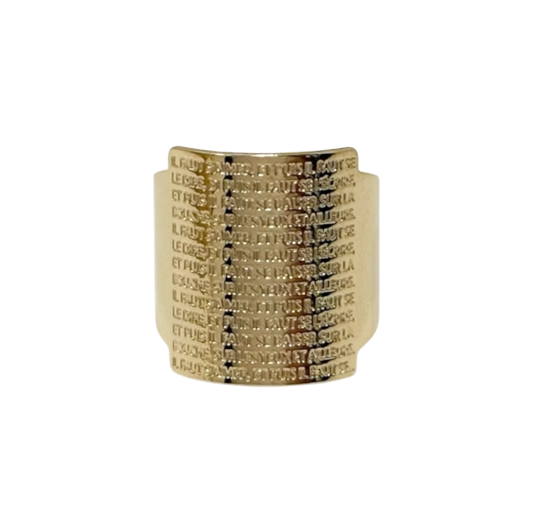 HUGO 1 - Bague Plaque