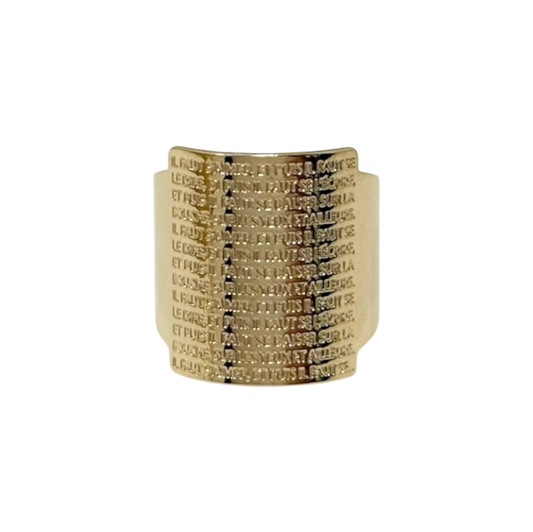 HUGO 1 - Bague Plaque
